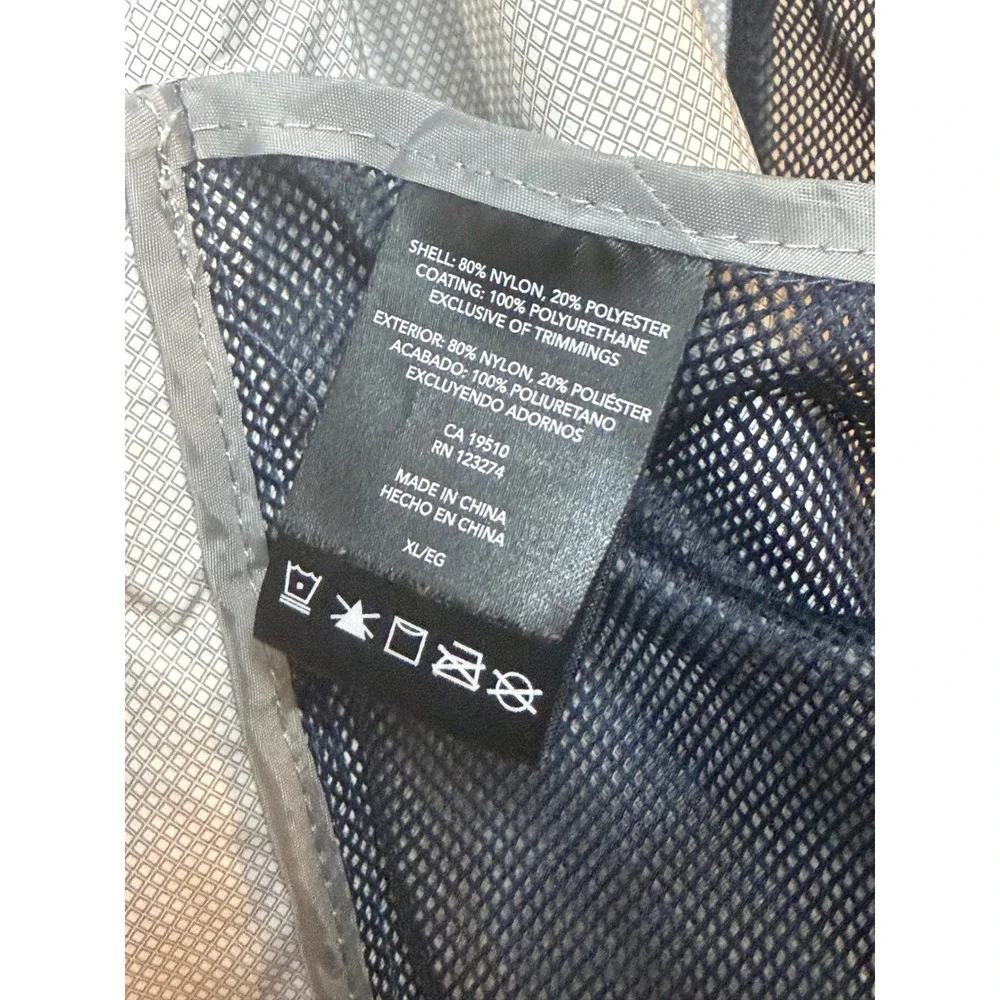 Paradox Costco Mens XL Blue Waterproof Breathable Hooded Rain Jacket Windbreaker - Picture 12 of 12